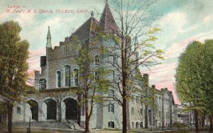 Vintage Postcard 1910's St. Paul's Methodist Episcopal Church Toledo Ohio OH