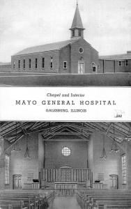 Galesburg Illinois Mayo General Hospital Multiview Antique Postcard K42964 