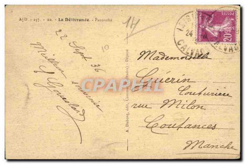 Old Postcard The Delivrande Panorama