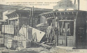 Reims bombed railway station and tram office Louis Roederer boulevard 1914-17 