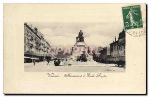 Old Postcard Valencia Monument Emile Augier