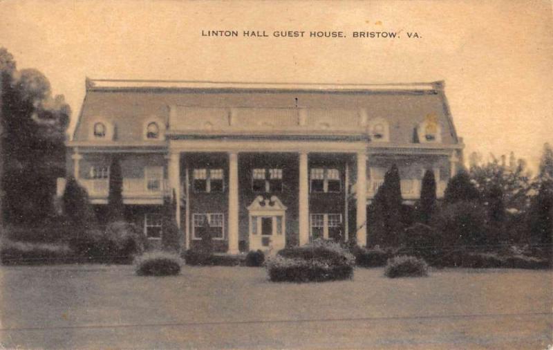 Bristow Virginia Linton Hall Guest House Antique Postcard K47353