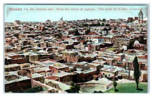 JERUSALEM, (now) Israel ~ View of CITY From ANTONIA TOWER  c1910s Postcard