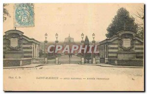 Postcard Old Saint Maurice Asylum Matinal main entrance