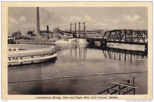 International Bridge, Dam & Paper Mill, Fort Frances, Ontario, Canada, 1910-1...