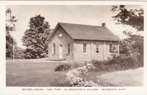 Michigan Dearborn Greenfield Village School House Real Photo