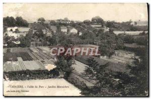 Old Postcard Pithiviers Vallee Du Parc Gardens Maraichers