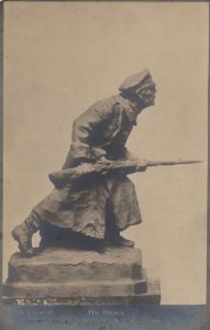 Russian Soldier Military Statue Antique Postcard