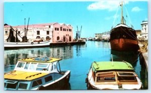 BRIDGETOWN, Barbados West Indies ~ Boats CAREENAGE Ship c1960s Postcard