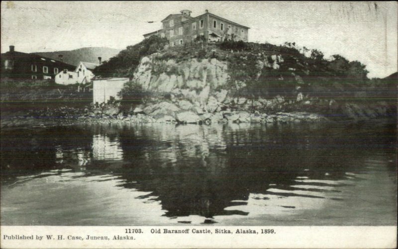 Sitka AK Old Baranoff Castle c1910 Postcard