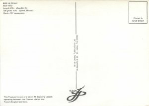 Postcard Belle de Dinard 1972 sailing ship vessel