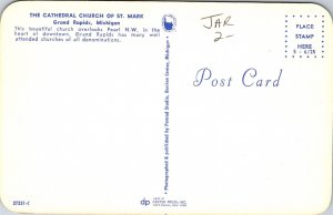 Cathedral Church St Mark Grand Rapids Michigan MI Postcard UNP VTG Dexter Unused 