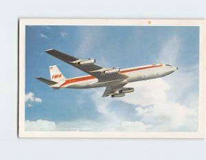 Postcard TWA Trans World Airlines Super Jet