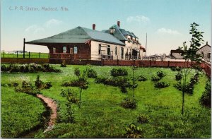 Macleod Alberta CPR Station Train Railway Depot Unused JA Virtue Postcard G85