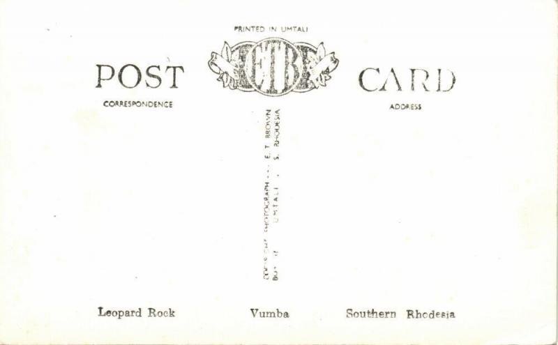 southern rhodesia, VUMBA, Leopard Rock (1950s) RPPC