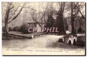 Old Postcard Rambouillet Park The Shell and the Bridge over the river
