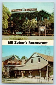 Iowa City Iowa Postcard Bill Zuber's Famous Restaurant Homestead c1974 Vintage