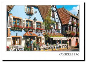 Modern Postcard Kaysersberg Haut Rhin Facades colorees and flowery typical ti...