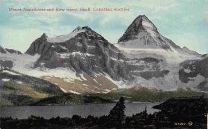 Mt Assiniboine Bow River Banff Canadian Rockies Alberta Canada 1910c postcard