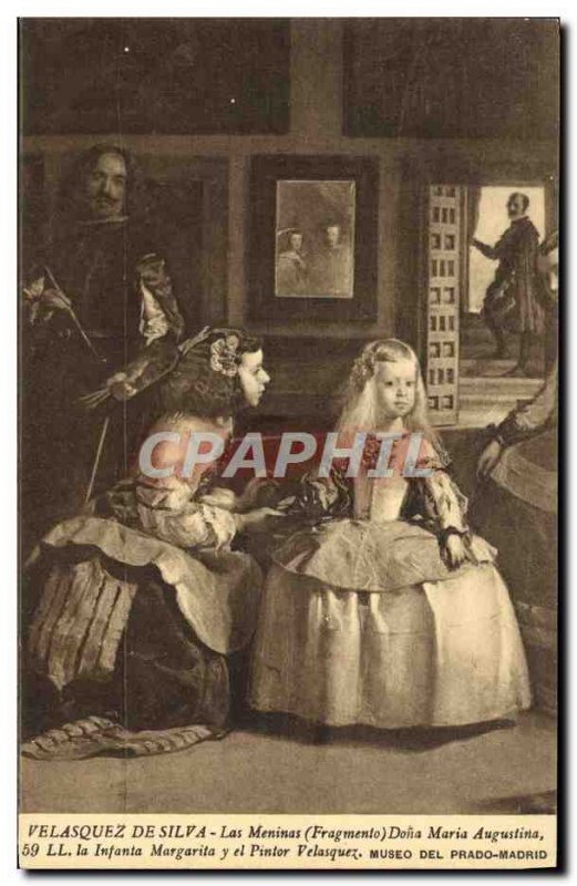 Old Postcard Velasquez De Silva Las Meninas Dona Maria Auguslina LI The Infan...