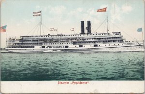 Steamer 'Providence' Ship Unused Polychrome TNC Postcard E81