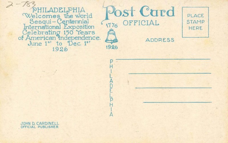 PA - Philadelphia. Sesqui-Centennial Int'l Exposition, 1926. Administration B...