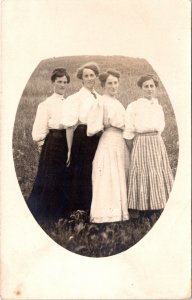 RPPC Pretty Young Women Dagmar to C Tingley Eastedge ND 1908 Real Photo Postcard