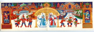 130884 SANTA CLAUS SNOW MAIDEN on CARNIVAL old Russian PC