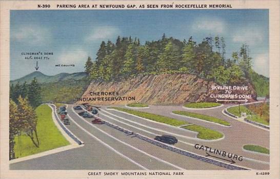 North Carolina Great Smoky Mountains National Park Parking Area At Newfound G...