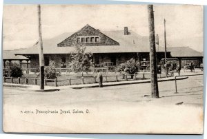 postcard Salem, Ohio - Pennsylvania Depot, Salem, O. Rotograph