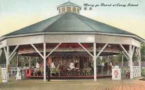 NY, Coney Island, New York, Merry Go Round 