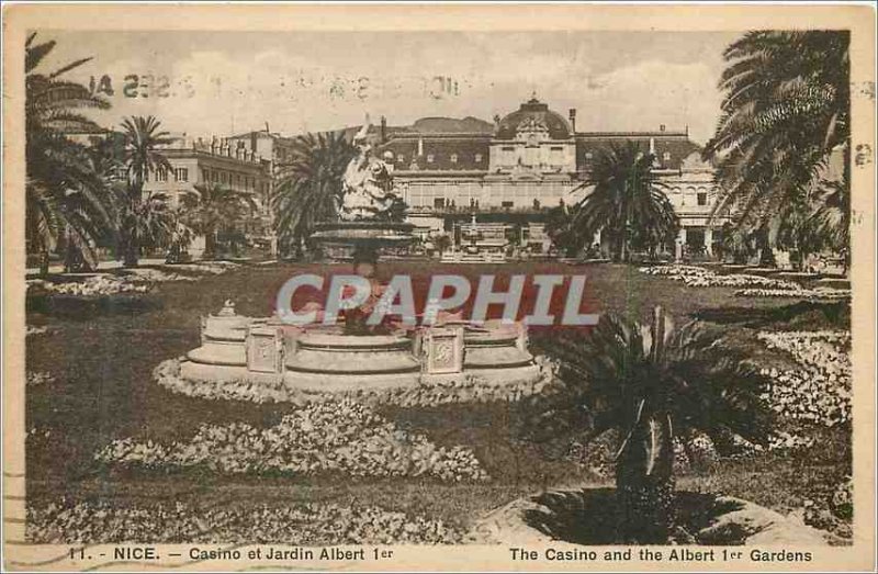 Postcard Old Nice Casino and Garden Albert I