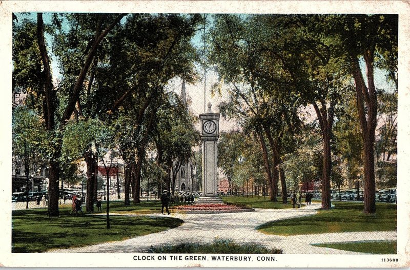 Postcard MONUMENT SCENE Waterbury Connecticut CT AI2420