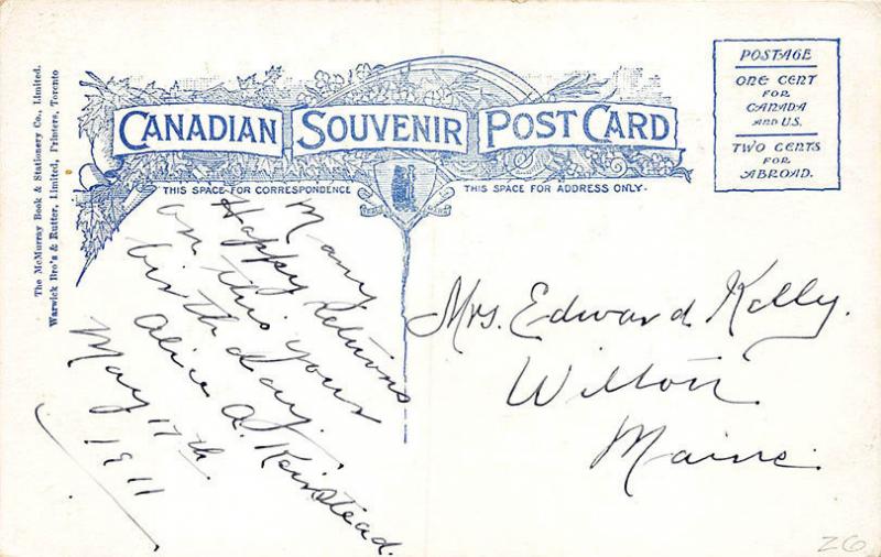Fredericton N. B. Canada Parliament Building Souvenir Postcard