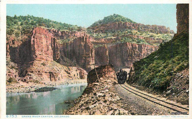 C-1908 Railroad Grand Canyon COLORADO Detroit Publishing postcard 209