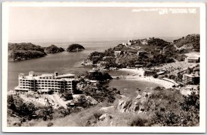 Acapulco Mexico Hotel Caleta In The Beach RPPC Real Photo Postcard