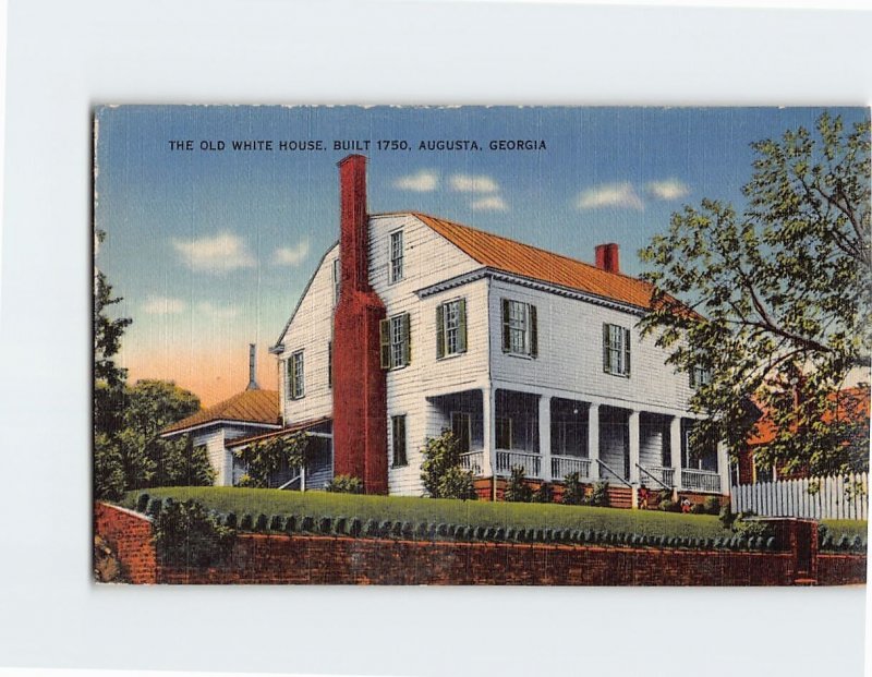 Postcard The Old White House Augusta Georgia USA
