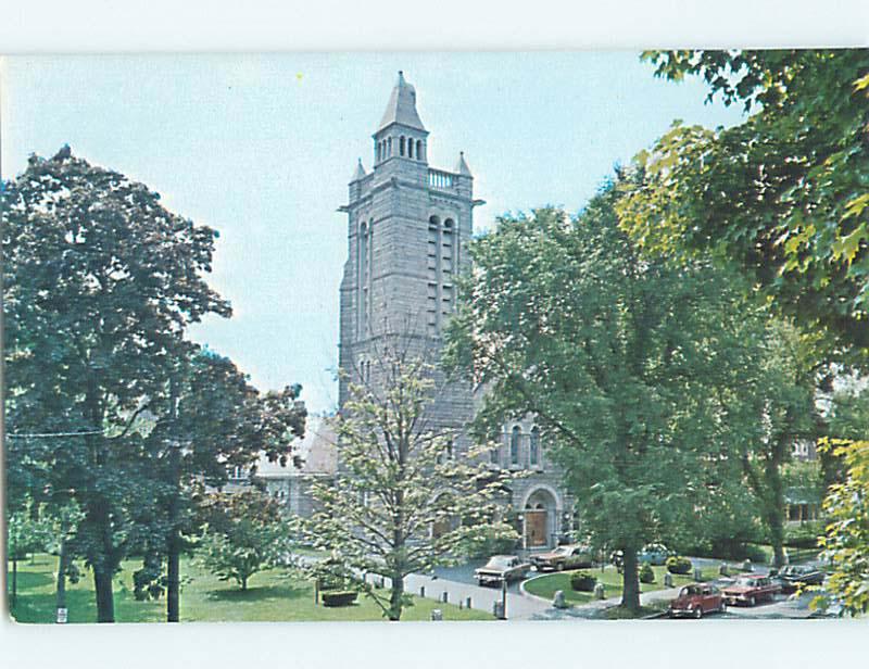 Unused Pre-1980 OLD CARS & CHURCH SCENE Northampton Massachusetts MA p3125