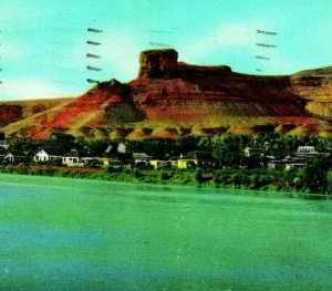 Castlerock From Green River Wyoming WY Vtg Linen Postcard T12