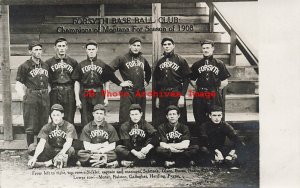 MT, Forsyth, Montana, RPPC, 1908 Baseball Club State Champions, Photo