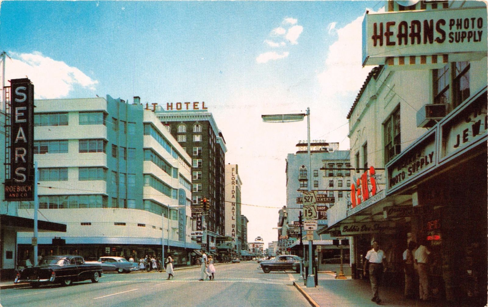 Postcard Florida Orlando FL Downtown 1960s Chrome Unposted 