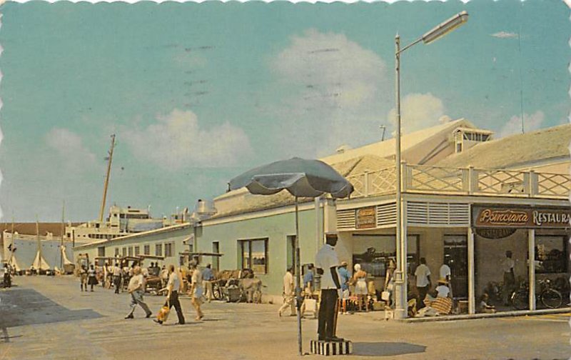 Carriages and Straw Vendors Nassau in the Bahamas 1963 