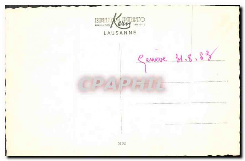 Modern Postcard Geneve Night view