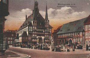 Germany Wernigerode am Harz Marktplatz Vintage Postcard 03.79