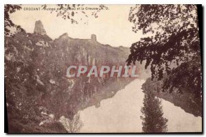 Old Postcard Crozant Ruins of Castle and Creuse