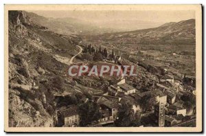 Old Postcard Panorama On Moustiers Sainte Marie La Vallee