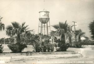 PLANTA DE AGUA Y LUZ N.LAREDO TAMPS MEXICO 1955 VINTAGE REAL PHOTO POSTCARD RPPC