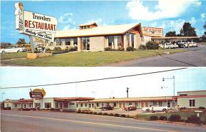 Maryville TN Travelers Motel & Restaurant Duo View Eat in Your Car Postcard