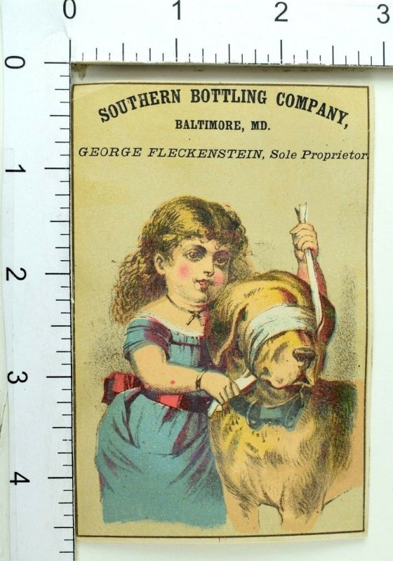 1870's Rochester Beer Southern Bottling Co, Bartholomay Brewing Trade Card 1 F69