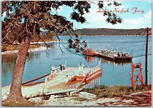 Lake Norfork Ferry Arkansas Passage Boats Overlooking the Mountain Postcard